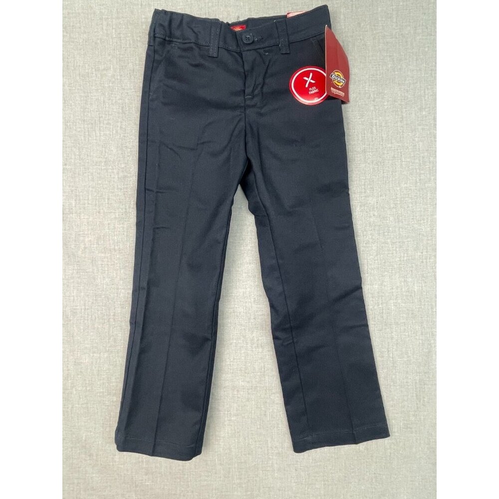 NEWT Girl's Dickies 5 Reg Slim Fit Flex Fabric Straight Leg Flat Front Pant